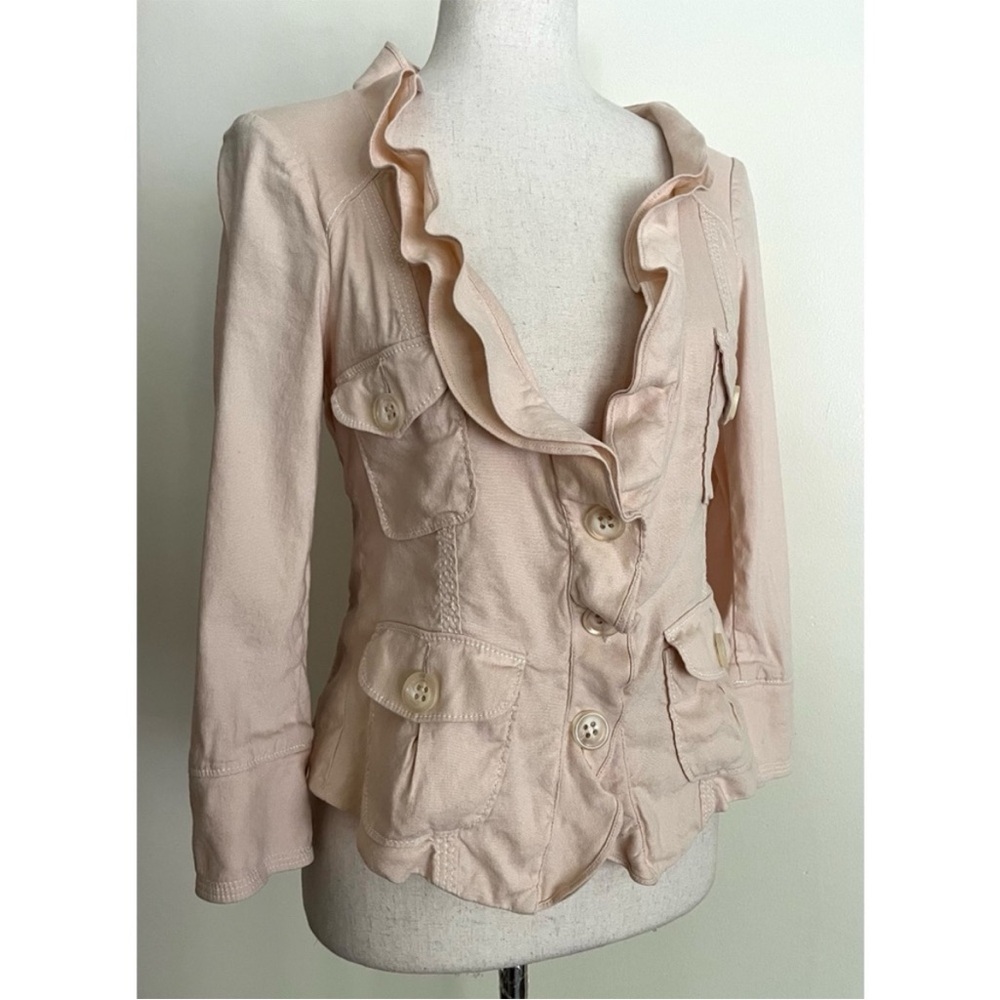 Bebe Cream Button-Up Jacket & matching set w/ shorts